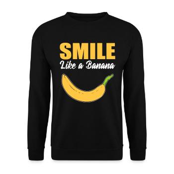 Banana Humor Fruit Grower - Unisex Sweatshirt - black - Front - Alina (178cm) & Michal (187cm)