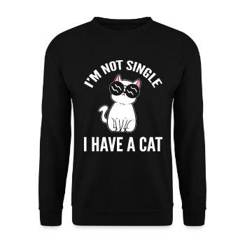 I'm Not Single I Have A Cat Veterinarian - Unisex Sweatshirt - black - Front - Alina (178cm) & Michal (187cm)