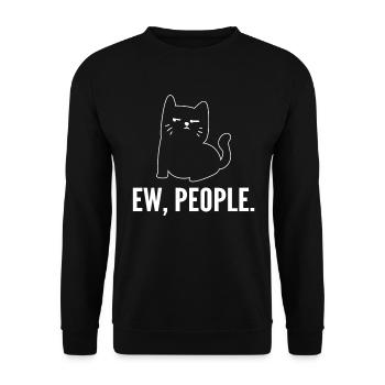 Ew, People Cat Groomer - Unisex Sweatshirt - black - Front - Alina (178cm) & Michal (187cm)