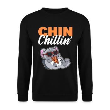 Chin-Chillin' Zookeeper - Unisex Sweatshirt - black - Front - Alina (178cm) & Michal (187cm)