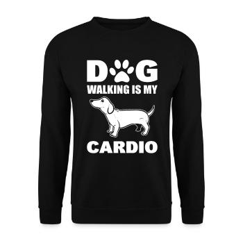 La promenade du chien est mon cardio - Sweat-shirt Unisexe - noir - Devant - Alina (178cm) & Michal (187cm)