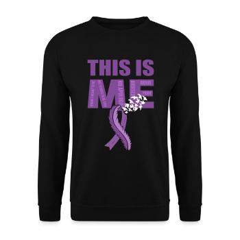 This Is Me Epilepsy Warrior - Unisex Sweatshirt - black - Front - Alina (178cm) & Michal (187cm)