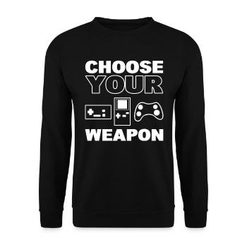 Choose Your Weapon Spieler - Unisex Pullover - Schwarz - Vorne - Alina (178cm) & Michal (187cm)