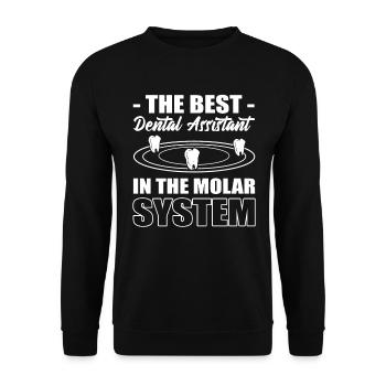 The Best Dental Assistant In The Molar System - Unisex Sweatshirt - black - Front - Alina (178cm) & Michal (187cm)