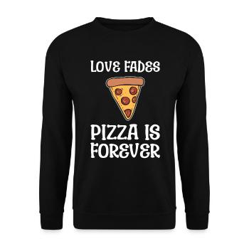 La pizza est toujours les amateurs de pizza - Sweat-shirt Unisexe - noir - Devant - Alina (178cm) & Michal (187cm)