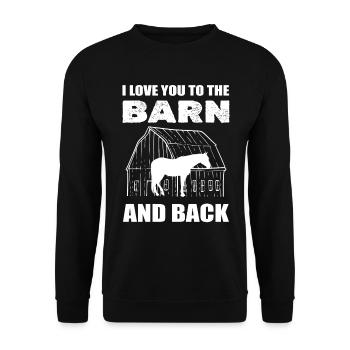 I Love You To The Barn And Back Jockey - Unisex Sweatshirt - black - Front - Alina (178cm) & Michal (187cm)