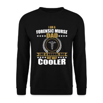 Forensischer Pfleger Papa Vatertag - Unisex Pullover - Schwarz - Vorne - Alina (178cm) & Michal (187cm)