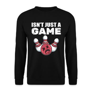Bowling -Sport Bowlingspieler - Unisex Pullover - Schwarz - Vorne - Alina (178cm) & Michal (187cm)