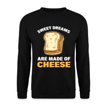 Sweet Dreams Are Made Of Cheese Cheese Specialist - Unisex Sweatshirt - black - Front - Alina (178cm) & Michal (187cm)