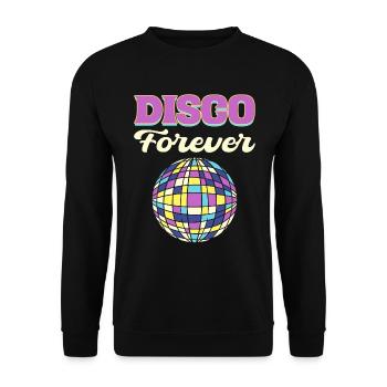 Disco Forever Disco Fanatic - Sweat-shirt Unisexe - noir - Devant - Alina (178cm) & Michal (187cm)