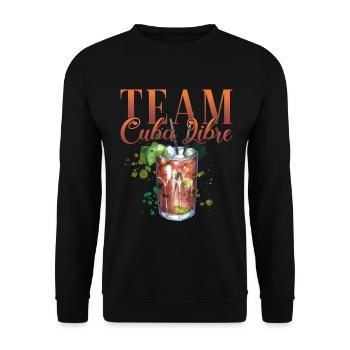 Team Cuba Libre Cocktail Barman - Sweat-shirt Unisexe - noir - Devant - Alina (178cm) & Michal (187cm)