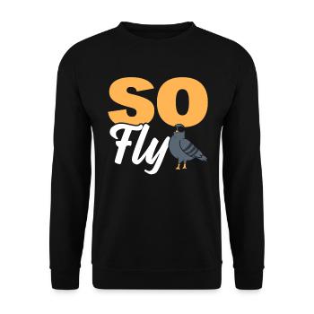 So Fly Ornithologe - Unisex Pullover - Schwarz - Vorne - Alina (178cm) & Michal (187cm)