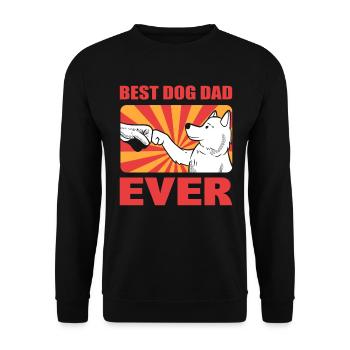 Best Dog Dad Ever Beagle Dad - Unisex Pullover - Schwarz - Vorne - Alina (178cm) & Michal (187cm)