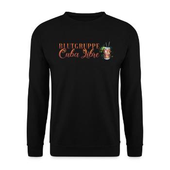 Blutgruppe Cuba Libre Cocktail Barkeeper - Unisex Pullover - Schwarz - Vorne - Alina (178cm) & Michal (187cm)