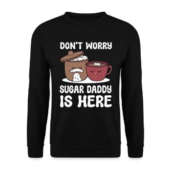 Lustiger Kaffeeliebhaber Kaffee - Unisex Pullover - Schwarz - Vorne - Alina (178cm) & Michal (187cm)
