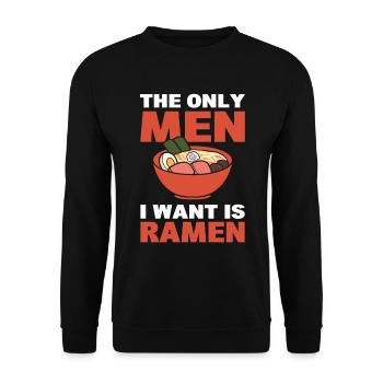 Ramen-Nudeln Ramenliebhaber - Unisex Pullover - Schwarz - Vorne - Alina (178cm) & Michal (187cm)