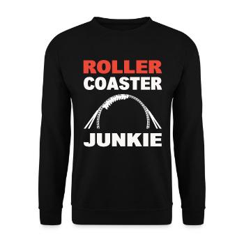 Vergnügungspark Achterbahnfahrt Abenteuer - Unisex Pullover - Schwarz - Vorne - Alina (178cm) & Michal (187cm)