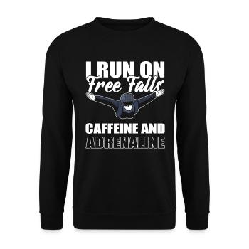 Fallschirmspringen Fallschirmspringer - Unisex Pullover - Schwarz - Vorne - Alina (178cm) & Michal (187cm)