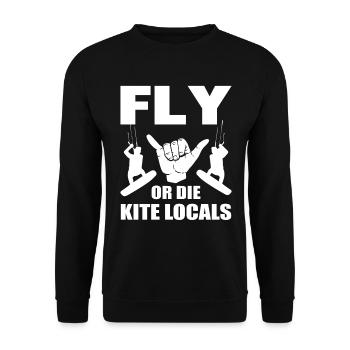 Kitesurfen Kite Surfer - Unisex Pullover - Schwarz - Vorne - Alina (178cm) & Michal (187cm)
