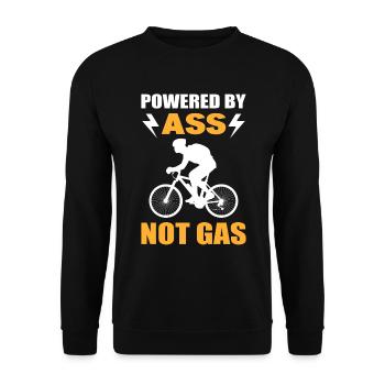Lustiges Radfahren BMX Rider - Unisex Pullover - Schwarz - Vorne - Alina (178cm) & Michal (187cm)