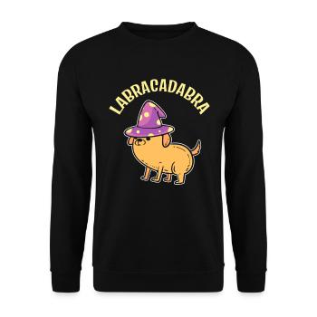 Labracadabra Zauberer - Unisex Pullover - Schwarz - Vorne - Alina (178cm) & Michal (187cm)