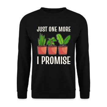 Just One More I Promise Gärtner - Unisex Pullover - Schwarz - Vorne - Alina (178cm) & Michal (187cm)