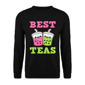 Best Teas Tee Barista - Unisex Pullover - Schwarz - Vorne - Alina (178cm) & Michal (187cm)