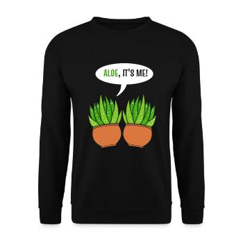 Aloe Vera Wortspiele Gärtner - Unisex Pullover - Schwarz - Vorne - Alina (178cm) & Michal (187cm)