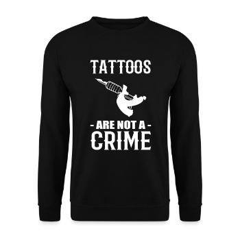 Tattoo Liebhaber Tätowierer - Unisex Pullover - Schwarz - Vorne - Alina (178cm) & Michal (187cm)