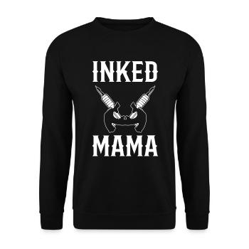 Inked Mama Tätowierer - Unisex Pullover - Schwarz - Vorne - Alina (178cm) & Michal (187cm)