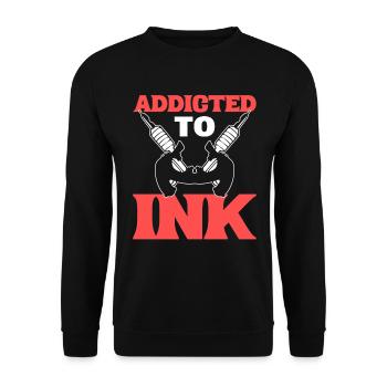 Addicted To Ink Tattoo-Künstler - Unisex Pullover - Schwarz - Vorne - Alina (178cm) & Michal (187cm)