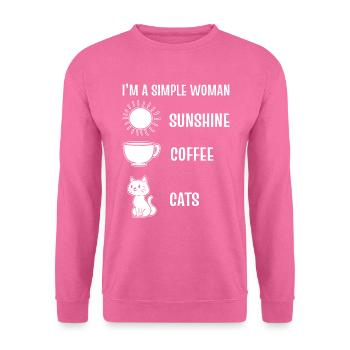 I'm A Simple Woman Haustiersitter - Unisex Pullover - Pink - Vorne