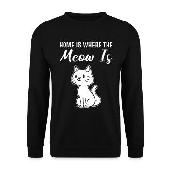 Lustiger Katzenliebhaber - Unisex Pullover - Schwarz - Vorne - Alina (178cm) & Michal (187cm)