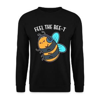 Feel The Bee-t Musiker - Unisex Pullover - Schwarz - Vorne - Alina (178cm) & Michal (187cm)