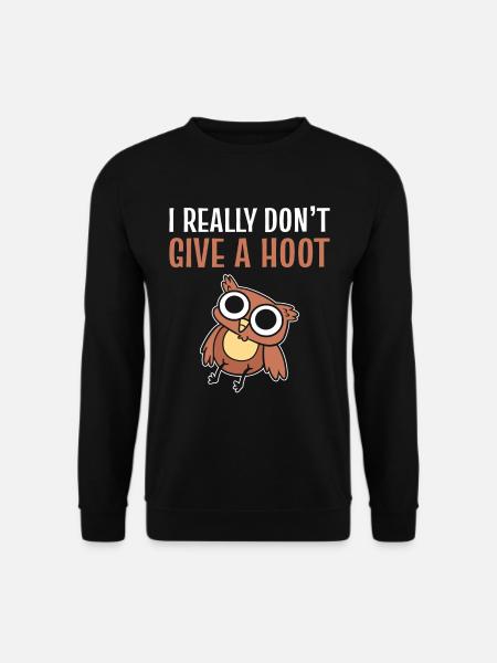 Eulen Wortspiele Wildtierbiologe - Unisex Pullover - Schwarz