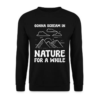 Naturliebhaber Naturschützer - Unisex Pullover - Schwarz - Vorne - Alina (178cm) & Michal (187cm)