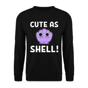 Sea Shell Pun Conchologe - Unisex Pullover - Schwarz - Vorne - Alina (178cm) & Michal (187cm)