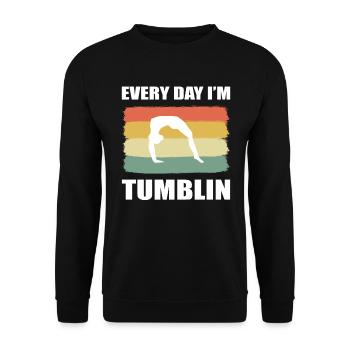 Every Day I'm Tumblin Turner Trainer - Unisex Pullover - Schwarz - Vorne - Alina (178cm) & Michal (187cm)
