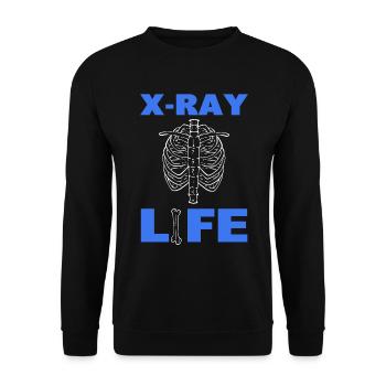 X-ray Life Radiologie -Techniker - Unisex Pullover - Schwarz - Vorne - Alina (178cm) & Michal (187cm)