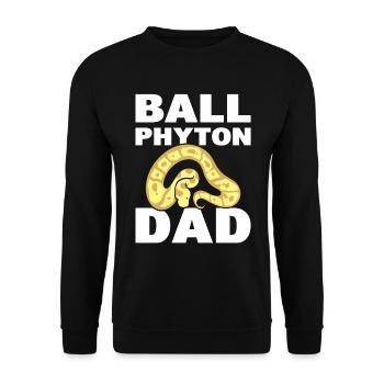 Ball Python Dad Serpentologe - Unisex Pullover - Schwarz - Vorne - Alina (178cm) & Michal (187cm)