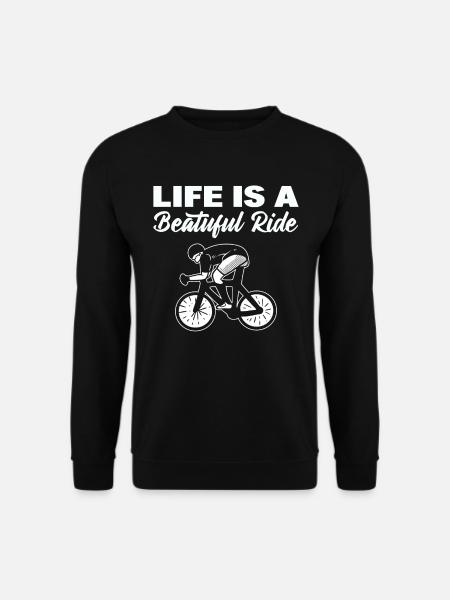 Life Is A Beautiful Ride Biker - Unisex Pullover - Schwarz