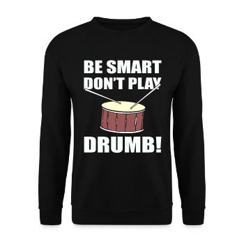 Schlagzeuger Wortspiele Drum Player - Unisex Pullover - Schwarz - Vorne - Alina (178cm) & Michal (187cm)