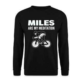 Lustiges Mountainbiken Radfahrer - Unisex Pullover - Schwarz - Vorne - Alina (178cm) & Michal (187cm)