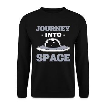 Journey Into Space Ingenieur für Raumfahrt - Unisex Pullover - Schwarz - Vorne - Alina (178cm) & Michal (187cm)