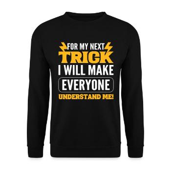 Magier Humor Zauberer - Unisex Pullover - Schwarz - Vorne - Alina (178cm) & Michal (187cm)