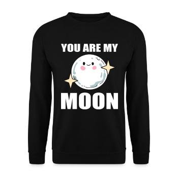 You Are My Moon Astrologe - Unisex Pullover - Schwarz - Vorne - Alina (178cm) & Michal (187cm)