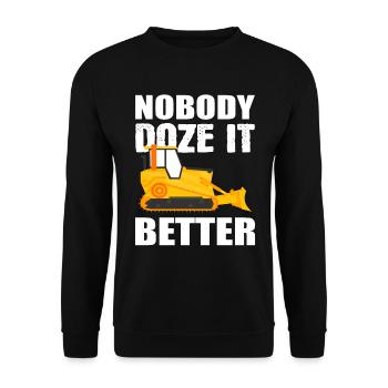 Lustiger Anbieter schwerer Geräte Bulldozer -Opera - Unisex Pullover - Schwarz - Vorne - Alina (178cm) & Michal (187cm)