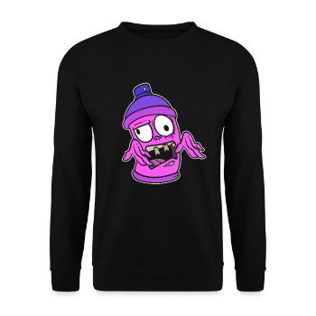 Zombie-Graffiti Spray Sprühmaler - Unisex Pullover - Schwarz - Vorne - Alina (178cm) & Michal (187cm)