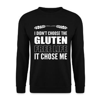 Lustiger glutenfrei Fitnessfanatiker - Unisex Pullover - Schwarz - Vorne - Alina (178cm) & Michal (187cm)