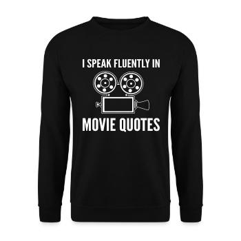 Cooler Filmemacher Filmkritik - Unisex Pullover - Schwarz - Vorne - Alina (178cm) & Michal (187cm)